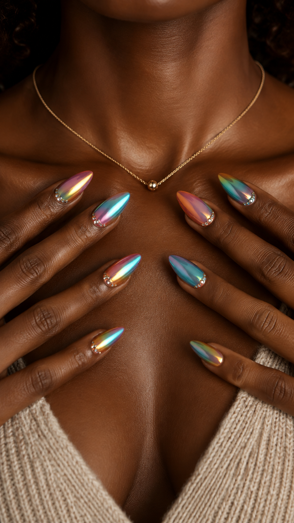 Chrome nail design