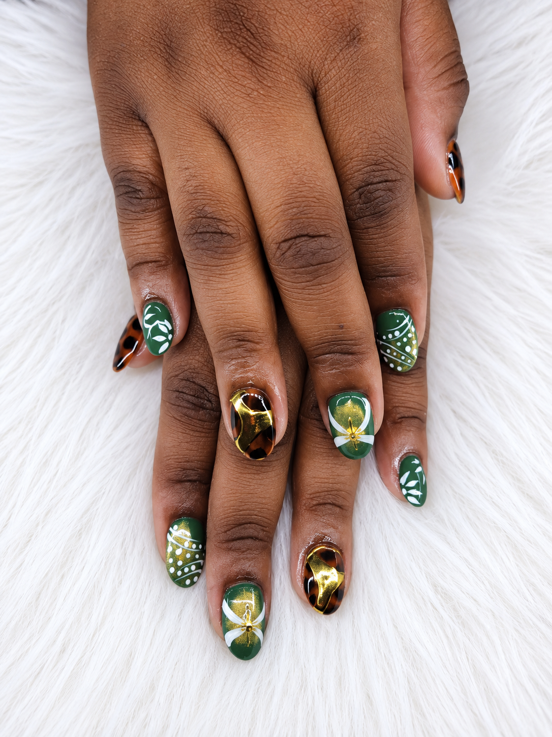 Sage acrylic nails